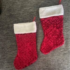 - 2 holiday Christmas stockings